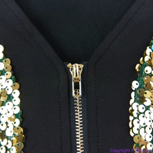 NEW Ashley Stewart green gold blue‎ sequin bodycon dress, 14/16 - Picture 10 of 16